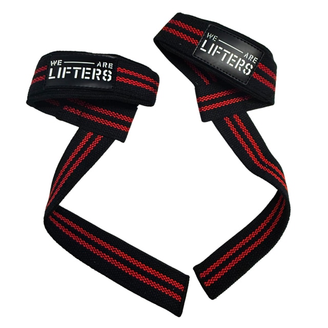 We Are Lifters lifting straps black-red